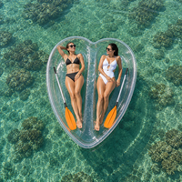 Bateau transparent en forme de cœur avec logo personnalisé pour la location touristique et les acheteurs en gros