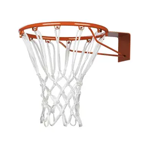 Sevkiyat için hazır 12 kanca 5 knot 4mm yüksek kaliteli basketbol potası ağı saf beyaz polyester basketbol jant net