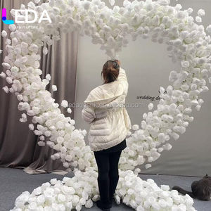 LEDA High Quality Handmade <b>Artificial</b> Silk Rose <b>Flower</b> Arch For Wedding Event Decor With Heart Design - Product Image 6