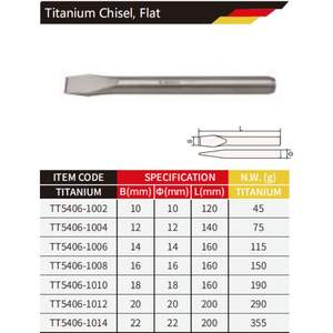 WEDO Alta Qualidade Resistente À Corrosão Não-Magnético Titânio Plana cinzel - Product Image 6