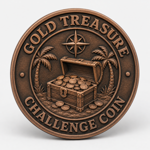 Monedas Conmemorativas de Alta Calidad del Fabricante, Esmaltadas y Fundidas a Medida, con Diseño 3D de Barco Pirata, Juego de Tesoros y Desafío, en Metal Dorado - Product Image 4