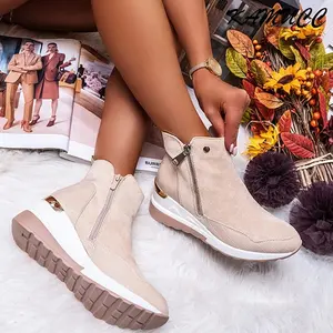 2022 Winter Snow Boots Women Zip Warm Plush For Cold Winter Fashion Women's Boots