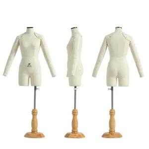 Beifuform half scale dress form for sewing mannequin Female Tailor mini dressmaker dummy with soft long arms Women Draping