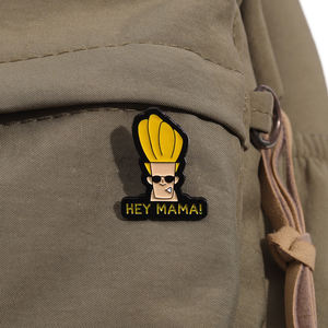 دبوس معدني مطلي بالمينا على شكل شخصية كرتونية مضحكة، شارة 'أنا رجل جميل' للملابس وحقائب الظهر - Product Image 3