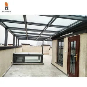 BLM alüminyum çatı cam çatı aydınlatması pencere üst açık alüminyum ışıklık çift camlı modüler Sunroom su geçirmez Sunroom