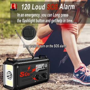 20000mAh xách tay mini đài phát thanh ngân hàng điện quây thời tiết đài phát thanh AM/FM/sóng ngắn/noaa cảnh báo USB sạc mp3 Đồng hồ tồn tại khẩn cấp - Product Image 3