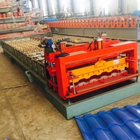 Machine de formage de tuiles en acier coloré entièrement automatique à commande PLC, haute vitesse, pour la construction
