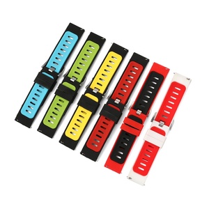 <span class=keywords><strong>Bracelet</strong></span> de <span class=keywords><strong>montre</strong></span> en silicone double couleur à dégagement rapide pour Huawei Watch gt 2/Samsung Galaxy 42/46mm <span class=keywords><strong>Amazfit</strong></span> <span class=keywords><strong>GTR</strong></span>, 20mm 22mm - Product Image 1