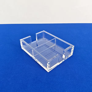 קריסטל אקריליק לשחק כרטיס מחזיק אקריליק גשר משחק כרטיס חפיסות מקרה אקריליק קלף תיבת עבור 2 חפיסות - Product Image 3