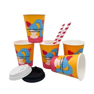 factory wholesale single wall paper cups for cold beverages custom printing