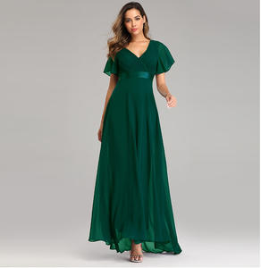 <span class=keywords><strong>Abiti</strong></span> <span class=keywords><strong>da</strong></span> <span class=keywords><strong>Damigella</strong></span> per Matrimonio, Vestiti Lunghi Naturali <span class=keywords><strong>da</strong></span> Donna, Maniche Corte, Senza Maniche, Linea Dritta, Prezzo all'Ingrosso, in Chiffon Lavorato a Maglia - Product Image 1