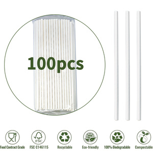 หลอดกระดาษคราฟท์แบบใช้แล้วทิ้ง 6*230 ชิ้น เป็นมิตรกับสิ่งแวดล้อม ย่อยสลายได้ สำหรับชานมไข่มุก ห่อแยกชิ้น - Product Image 6