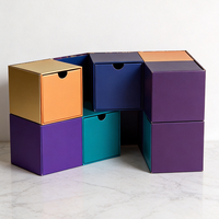 Boîte cadeau en papier pliable avec design créatif personnalisé, plusieurs compartiments et poignée pour l'emballage de cadeaux d'entreprise