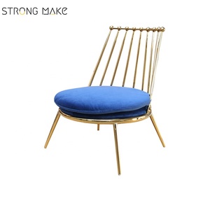 Nuevo diseño de oro Color cobre marco de acero inoxidable Cantori Aurora hecho bajo sillón - Product Image 5