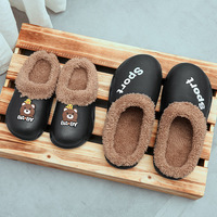 2021 carino personalizzato casa orsacchiotto pantofole invernali bambini scivoli pantofole morbida Eva spessa singola pantofola pelosa per ragazze bambini