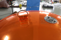Boule à miroir gonflable orange sphère métallique ballons plafond disco boule à miroir chromée orange pour décoration de scène