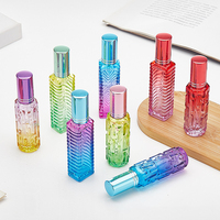 Flacon pulvérisateur miniature personnalisé 10ml 15ml avec bouchon à vis, flacon testeur de parfum en forme de courge amère, étanche et à dégradé de couleurs