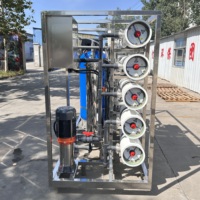 Système de traitement d'eau par osmose inverse monophasé avec pompe PLC, machine de filtration d'eau pure 5T/H pour hôtels, restaurants et usage à petite échelle