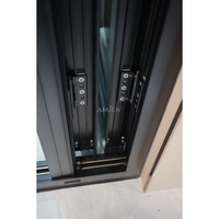 AMJ Cloisons de salon de haute qualité Porte pliante sans cadre Intérieur mince Cadre insonorisé Panoramique Porte pliante en aluminium