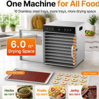 10-lades grote capaciteit groente- en fruitdroger, 400W mini, ultra stil, voor thuisgebruik