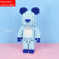 Bearbrick blocs de construction multi-modèles, décoration de la maison, jouet éducatif Bearbrick blocs de construction