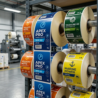 Étiquettes autocollantes résistantes aux produits chimiques pour huile moteur, synthétiques, imperméables, robustes, pour bidons d'huile moteur (1L/4L) et seaux de 20L
