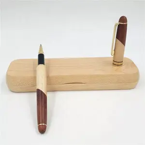 Popular luxury custom engraving ECO wooden pen set blanks luxury gift handmade box wood case for pens