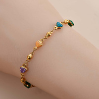Chaîne en acier inoxydable tendance, chaîne à perles émaillées, chaîne dorée au mètre pour bracelet, collier, accessoires de fabrication de bijoux DIY