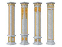 Moule de colonne carrée européenne, moule en plastique anti-fuite pour projets de construction