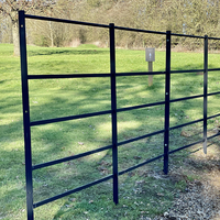 Barandilla de Jardín de Acero Plano Fácil de Instalar, Valla Económica de Estilo Británico, Valla Decorativa para Propiedades