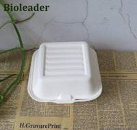 Biologisch afbreekbare PLA-gecoate bagasse clamshell voedselverpakking lunchbox wegwerpverpakking van suikerriet