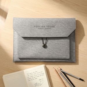 PU Leather <b>A4</b> Durable Modern <b>Folder</b> Document Bag for Promotional Gifts Embossed Design Business Exam Use HR Brand Guangdong Made - Product Image 4