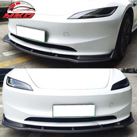Convient pour Tesla Model 3 2024-2026, lèvre de pare-chocs avant style IKON, imprimé carbone mat