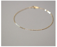 Bracelet chaîne simple en or plaqué 14 carats CAIOOCHE, argent sterling 925, cadeau pour femmes, bijoux fins pour la fabrication de bijoux