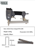 Agrafeuse pneumatique Hongzun 1013J pour clous et agrafes, idéale pour le bois, le métal, le charpente et le bricolage, capacité de 100 clous, longueur de clou de 1/2 à 2 pouces, pour meubles