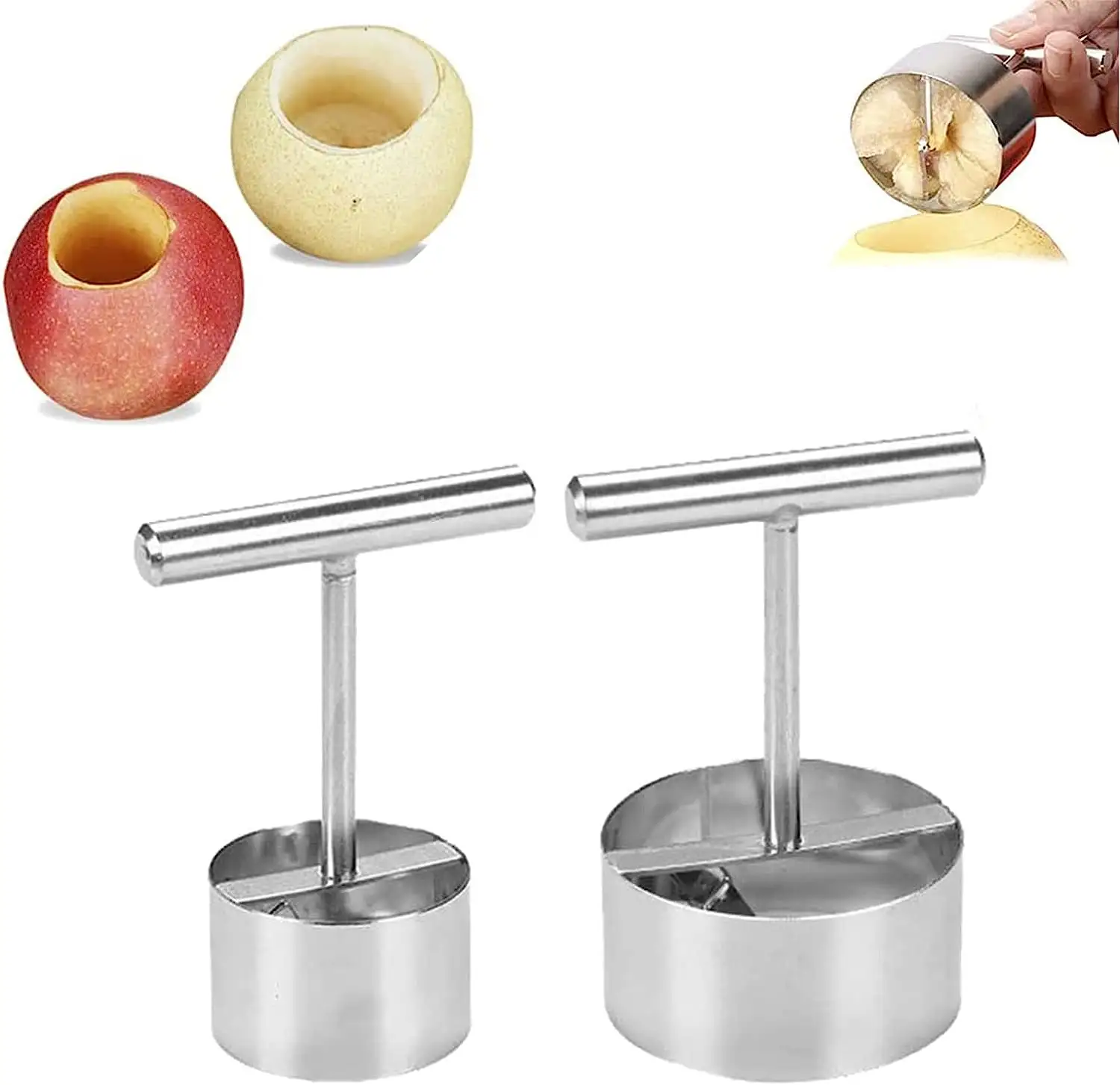 Apple Pear Corer Tool 304 Stainless Steel Multi-function Corer Separator Kitchen Tool Corer Remover for Apple Pear