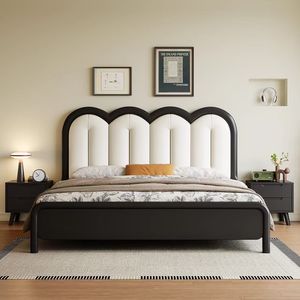 <span class=keywords><strong>Lit</strong></span> de style vintage haut de gamme en chêne au design rétro pour chambre principale, avec <span class=keywords><strong>lit</strong></span> moelleux pour enfants ou adultes - Product Image 2