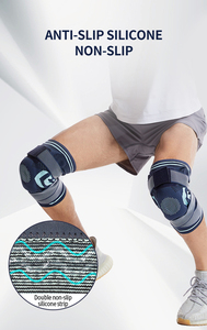 Sản xuất dệt kim đàn hồi nylon đầu gối hỗ trợ nén thể thao đầu gối cú đúp với dây đai chống va chạm bảo vệ vòng đeo tay - Product Image 6