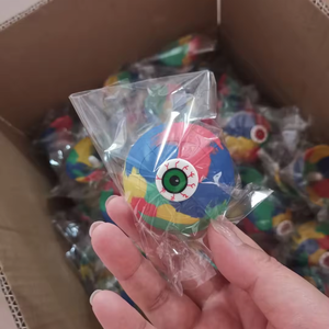 Jouet rebondissant en caoutchouc à succès, balle rebondissante à moitié côté en caoutchouc, sauts hip-<span class=keywords><strong>hop</strong></span>, pops, jouet camouflage - Product Image 1