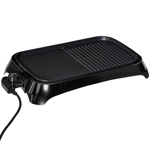 Nouveau barbecue électrique carré NEWLE 800W, <span class=keywords><strong>raclette</strong></span> et grill rond pour 6/8 personnes <span class=keywords><strong>avec</strong></span> surface en fonte/<span class=keywords><strong>pierre</strong></span> - Product Image 5