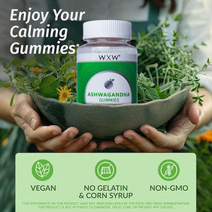 Calidad superior Ashwagandha Vitamin Gummy Ashwagandha Vegan ayuda a reducir el estrés y promover la relajación Gummies Candy - Product Image 3