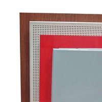Plaques de plafond en aluminium intégrées, microporeuses, insonorisantes, ignifuges classe A, 600x600, 60x60, avec gousset métallique