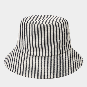Summer Sun Hat Artistic Striped Flash Diamond Design Wide Brimmed Fisherman <b>Bucket</b> Hat 100% Cotton Unisex - Product Image 4