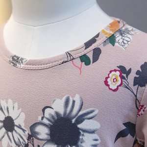 Nouveaux produits, robe pour filles à col rond, à fleurs, à manches courtes, en denim, simple, robe d'été en coton pour enfant, vente en gros en provenance de Chine - Product Image 4