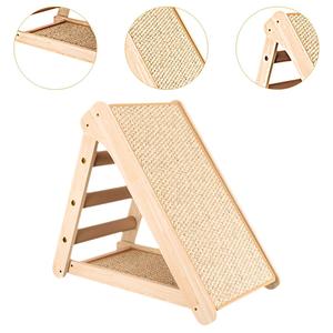 Griffoir Moderne en Bois pour Animaux de Compagnie, Jouet d'Auto-Entretenement avec Corde de Chanvre Enroulée à la Main, Meuble pour Animaux de Compagnie pour le Salon - Product Image 1