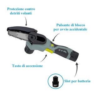 Mini tronçonneuse électrique 12V à batterie pour la taille des haies et l'élagage des branches - Product Image 4