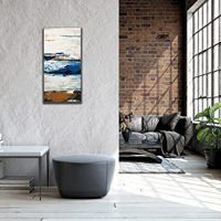 Peinture murale abstraite moderne faite à la main sur mesure, peinture à l'huile sur toile peinte à la main pour la décoration intérieure
