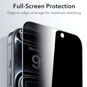 Protector de <span class=keywords><strong>Pantalla</strong></span> de Vidrio Templado Personalizado OEM de 28 Grados Anti-Espía, Privacidad 9H 2.5D Anti-Rayones para iPhone 17 18 Pro Max Fold - Product Image 3
