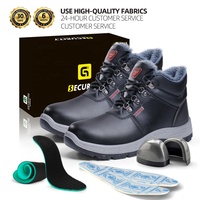 GUYISA Fire-nouvelle polaire d'hiver chaude norme européenne bottes de sécurité à bout haut en acier