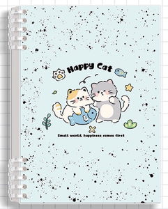 <b>Animal</b>-Themed B5 Loose-leaf Notebook for Junior High Students Splash-Ink Hardcover Detachable Buckle Exercise Book for College - Product Image 5